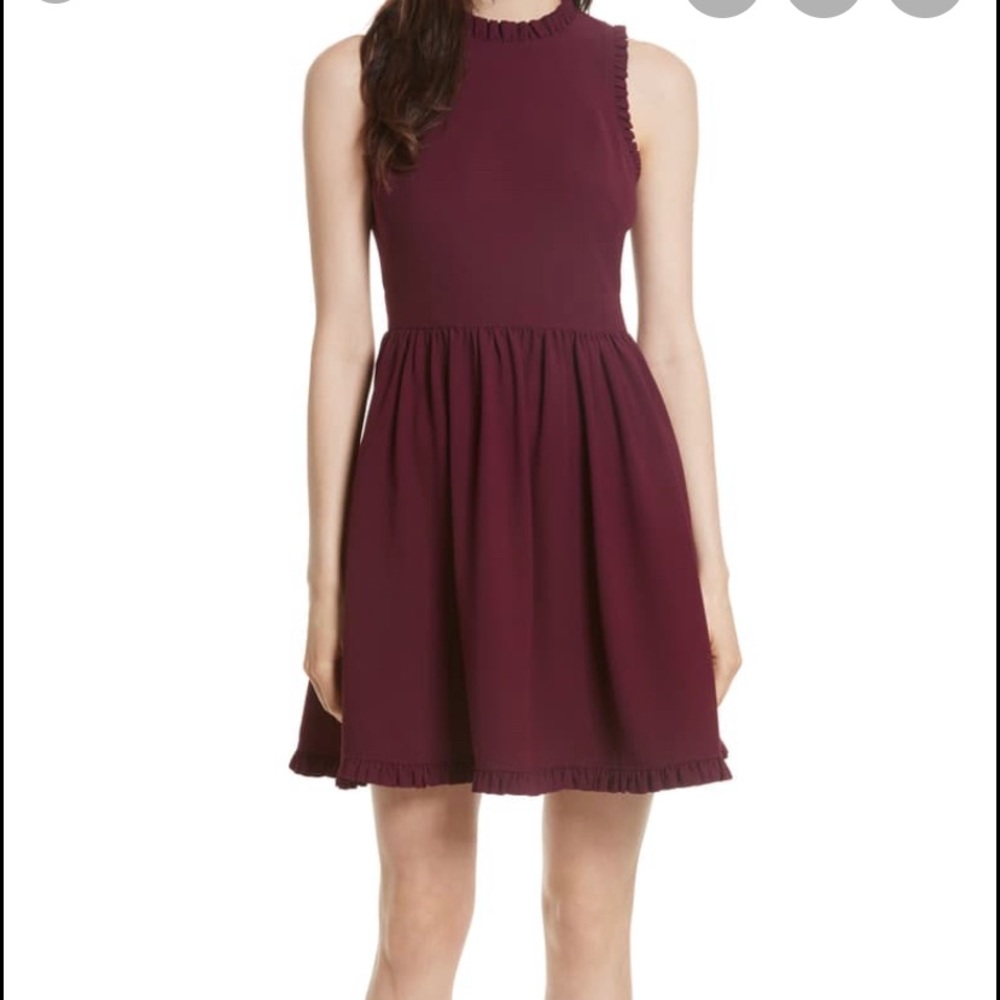 Kate Spade Cherry Ruffle Fit and Flare Dress